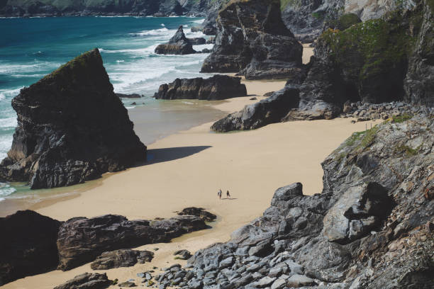 istock Rock Formation On Beach Against Sky At Bedruthan Steps 1336241383