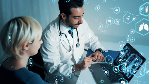 istock Medical technology concept. Remote medicine. Electronic medical record. 1336245291