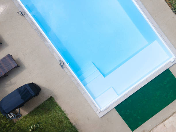istock Aerial of Pool Build Construction Site 1336245354