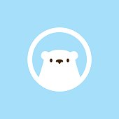 istock polar bear head round emblem vector icon illustration 1336246607