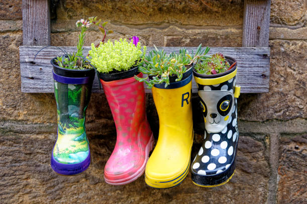 Very funky green rubber boots!