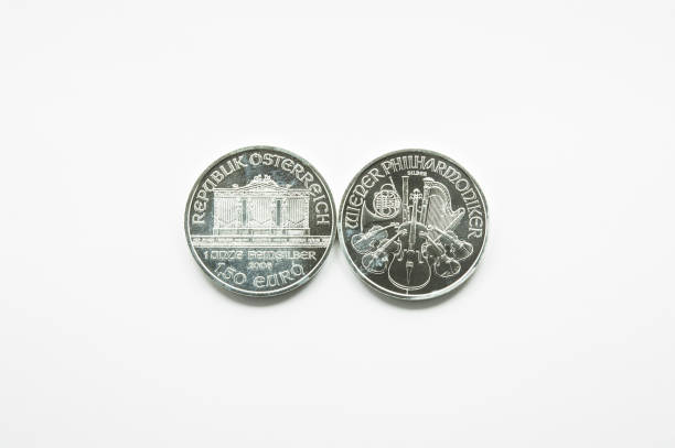 istock EU silver Philharmoniker bullion coin front and back view 1336250633