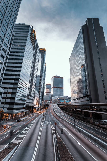 istock Night traffic in HongKong 1336251921