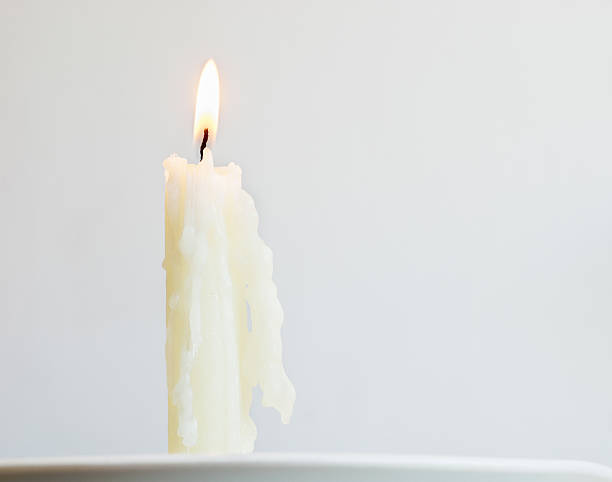 White candle Nikon D200 Digital capture. candle wax stock pictures, royalty-free photos & images