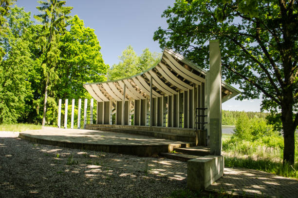 istock Bandstage in sunny spring day, Spare, Latvia 1336253346