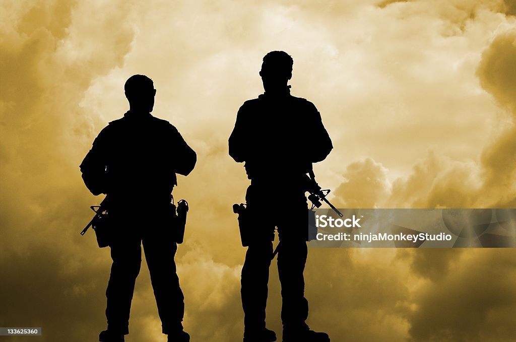 Army Men Military soldier ready to serve and protect. Special Forces Stock Photo