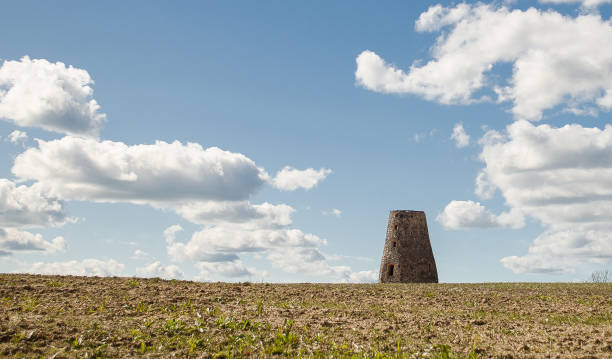 istock Windmill in sunny spring day, Zvarde, Latvia 1336253674