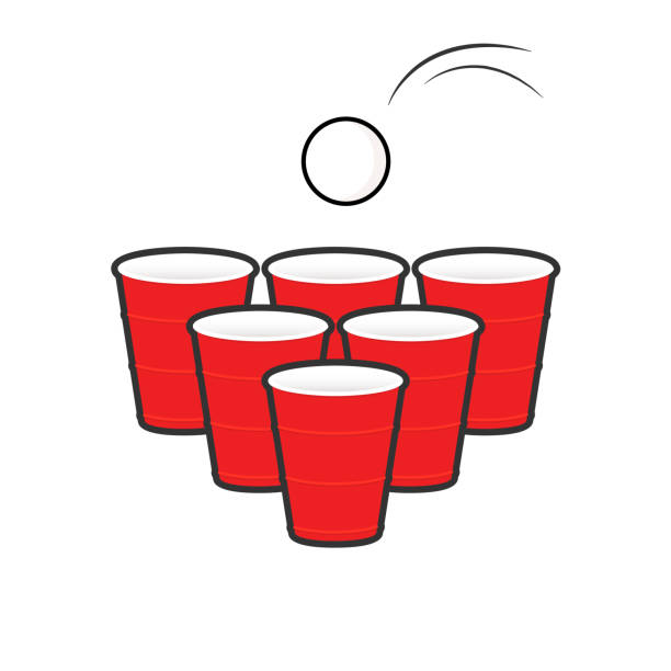 Bier Pong Set – Vektorgrafik