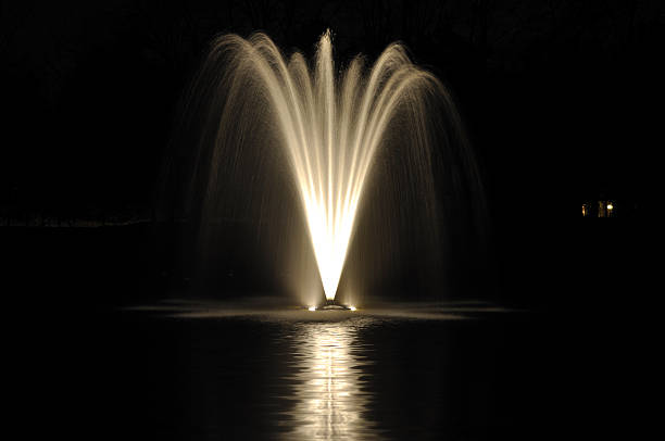 istock Water Fountain Lights the Darkness 133625821