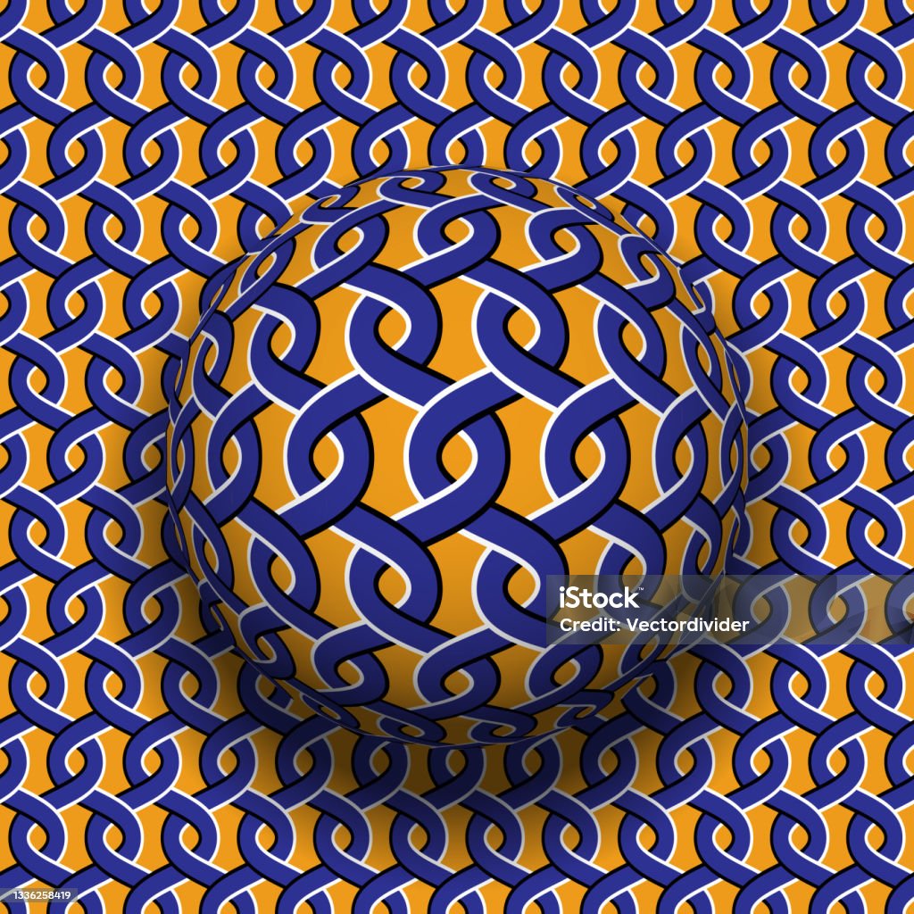 Rotating Sphere Pattern Rotating Sphere On Moving Surface With Interlacement Pattern Vector ...
