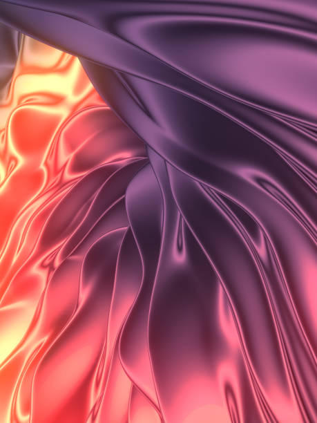 istock Colorful metallic curved background in modern style. 3d rendering digital illustration 1336260983