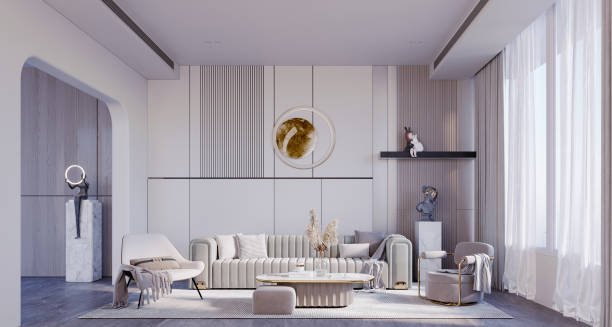 istock The living room is decorated with wall art . 1336263964