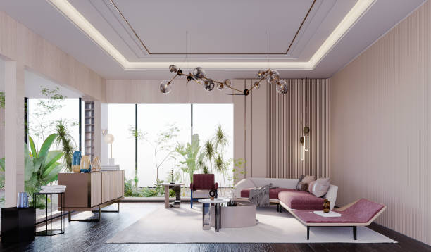 istock Living room walls decorated . 1336264007