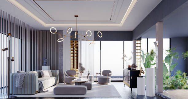 istock The living room in garden inside. 1336264012