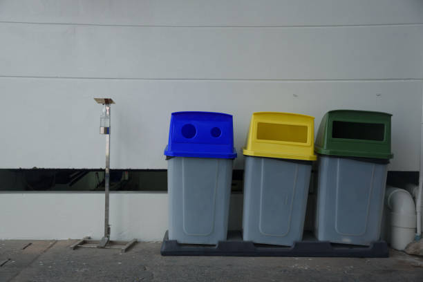 istock Garbage bins separated by colors and alcohol gel 1336265182