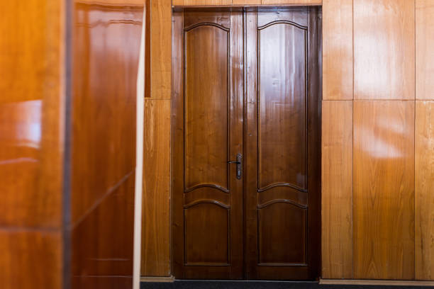 istock Old doors as a conceptual symbol. Background with copy space for text 1336272691