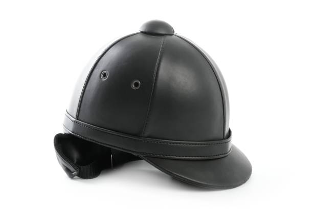 istock Black ridding cap for horse riders 1336273386