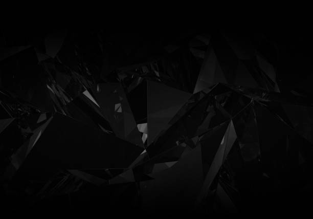 istock Beautiful Shiny Diamond in Brilliant Cut on Black Background - Diamond Backdrop, Crystal Background 1336274394