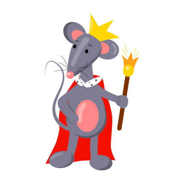 Cartoon Vector Illustration For Children Mouse Rat King Isolated On A White  Background Stock Illustration - Download Image Now - iStock