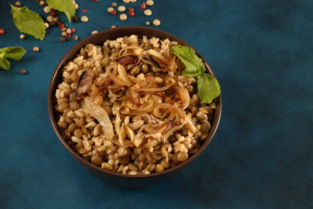 Middle Eastern Mujaddara Bulgur Wheat Rice