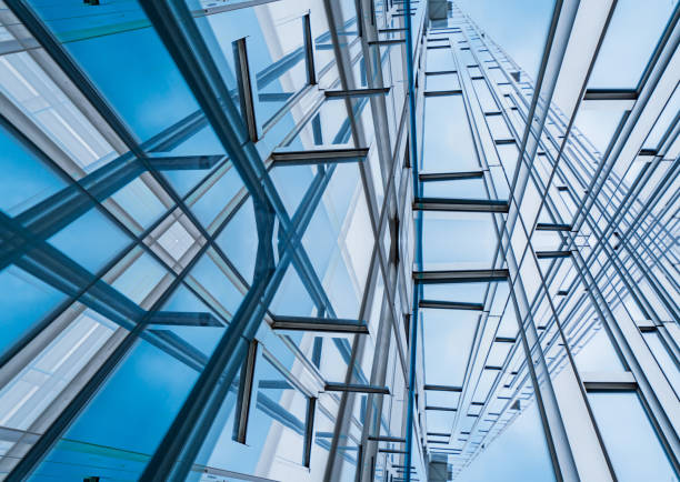 istock Architecture details Modern Building Glass facade Business background 1336277918