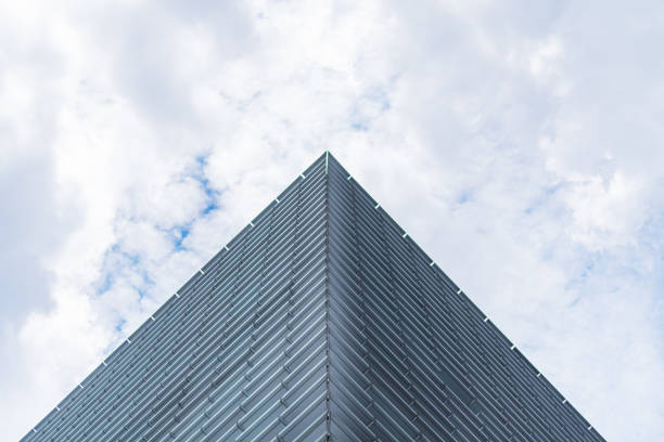 istock Architecture details Modern Building Glass facade Business background 1336280976