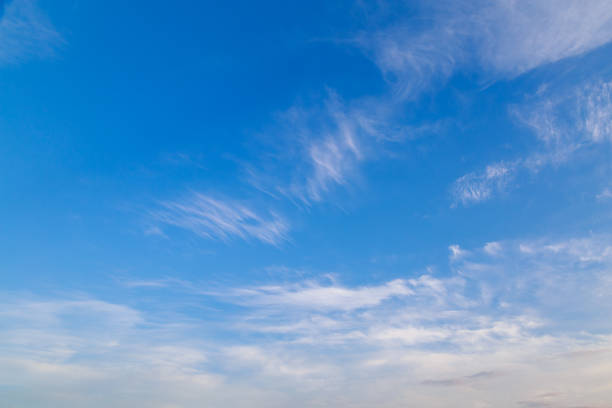 istock Beautiful blue cloudy sky in windy weather. Background or blank 1336282971
