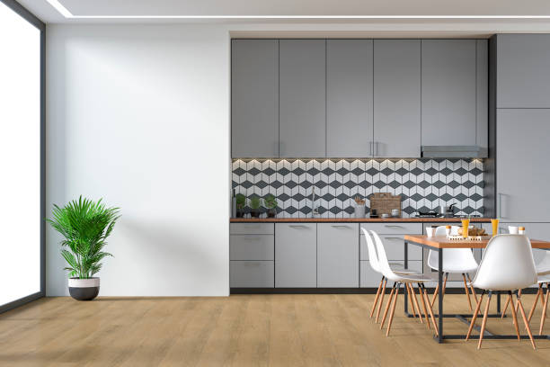 istock Modern kitchen and dining room stock photo 1336283014