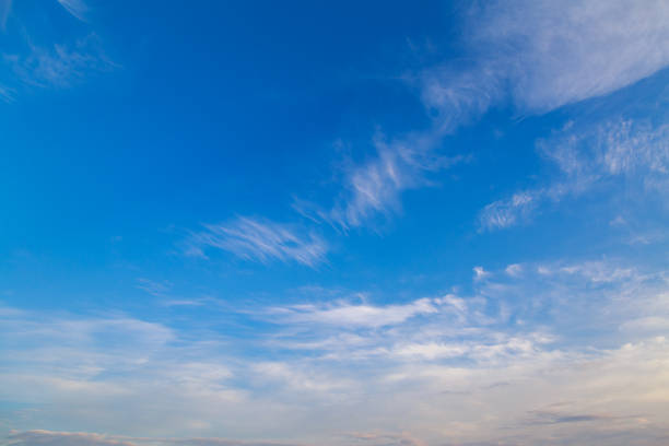 istock Beautiful blue cloudy sky in windy weather. Background or blank 1336283049