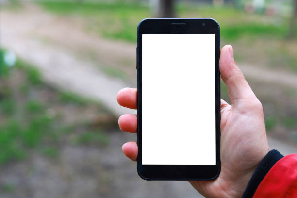 istock White isolated phone or smartphone screen as an abstract mockup with copy space 1336283151