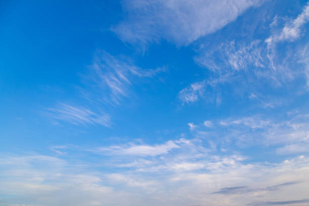 istock Beautiful blue cloudy sky in windy weather. Background or blank 1336286597
