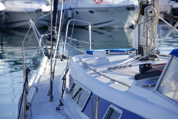 istock Boats details on mediterranean marina 1336289709