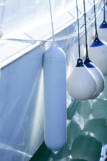 istock Boat fender details on mediterranean marina 1336290251