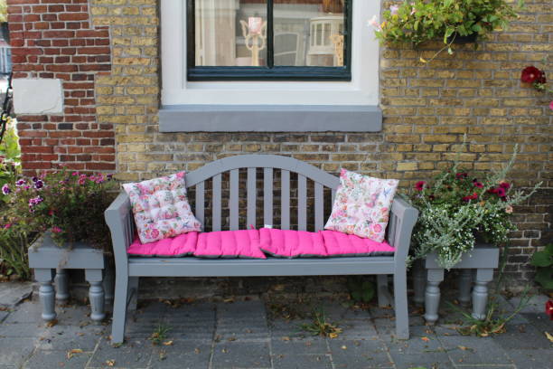 istock A nice bench for relaxing in the garden. 1336301713