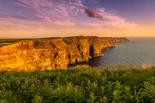 Cliffs of Moher, Wld Atlantic Way, County Clare, Ireland Cliffs of Moher, Wld Atlantic Way, County Clare, Ireland cliffs of moher stock pictures, royalty-free photos & images