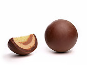 Chocolate marzipan balls