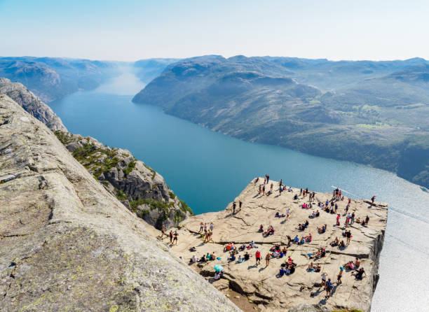 istock Preikestolen, the famous pulpit rock from above, Norway 1336319417