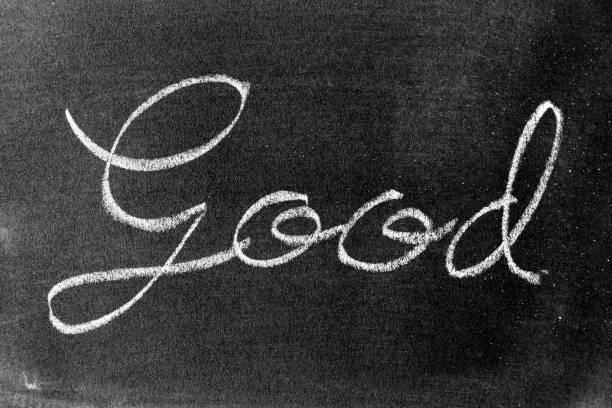 istock White color chalk as handwriting in word good on blackboard background 1336321838