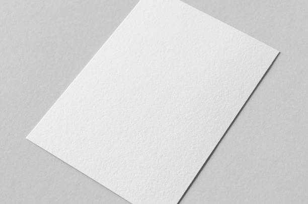 istock Textured A6 invitation card or flyer mockup, portrait orientation. 1336329996