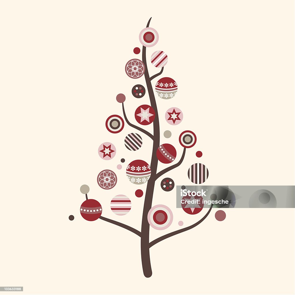 Abstrait arbre de Noël Illustration vectorielle décoré - clipart vectoriel de Abstrait libre de droits
