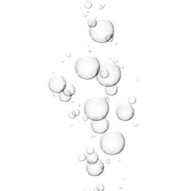 istock bright transparent bubbles or serum with copy space on white background. drink and beauty concept 1336333634