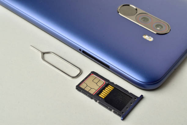 istock Memory card with sim card on smartphone 1336341889
