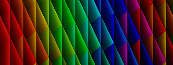 background from colored rhombuses, geometric shapes, 3d render, panoramic image