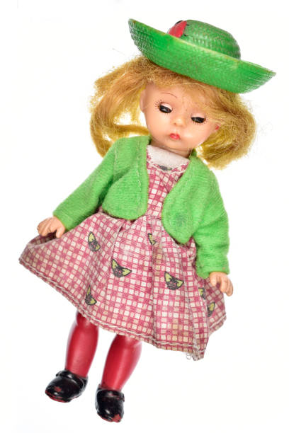 istock Vintage doll toy isolated on white background 1336345635