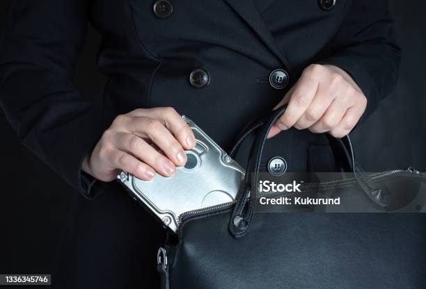A Hard Drive Or A Server With Corporate Confidential Information Was Stolen By An Employee Or Thief For Sale To Competitors Or Confiscated By State Tax Authorities For Investigation Stock Photo - Download Image Now