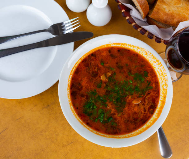 istock Georgian Kharcho soup with beef and rice 1336345841
