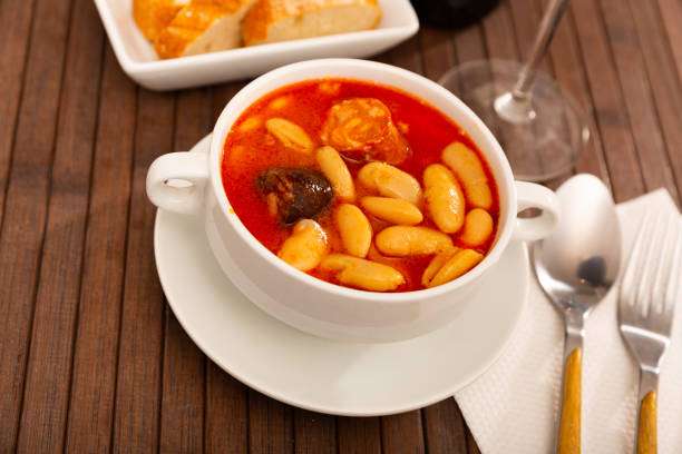 istock Fabada asturiana with stewed beans, pork, morcilla and chorizo 1336348766