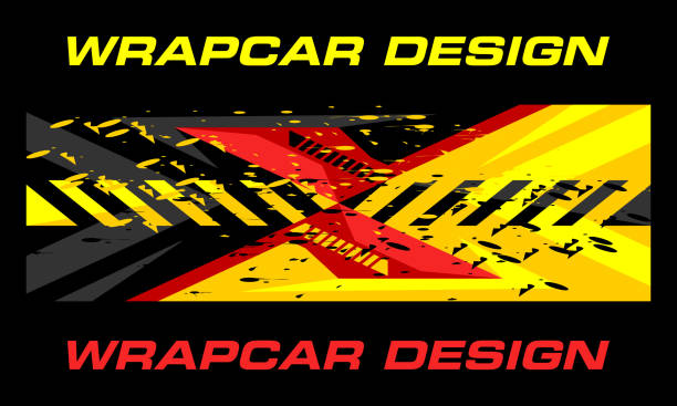 Sport Car Wrap Background Design Sport Car Wrap Background Design wallpaper stripper stock illustrations