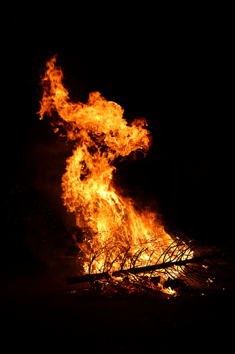 Christmas tree burned after tradition performed at Christmas end