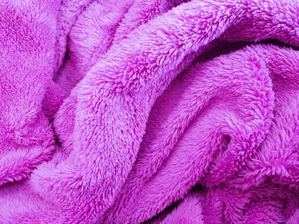 Photo of fluffy warm fabric beautiful background